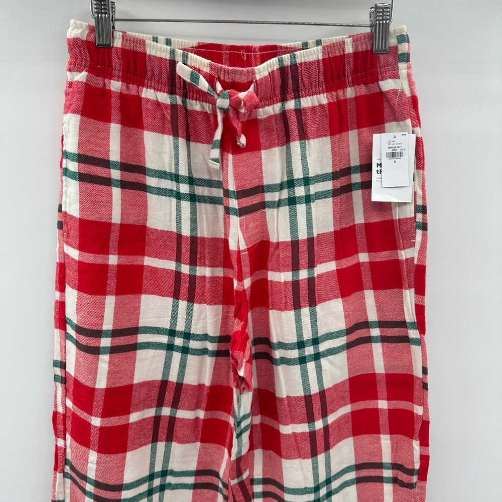 Old Navy Mens Small Red Plaid Flannel Pajama Pants Match the Fam 804422-02-1 NWT